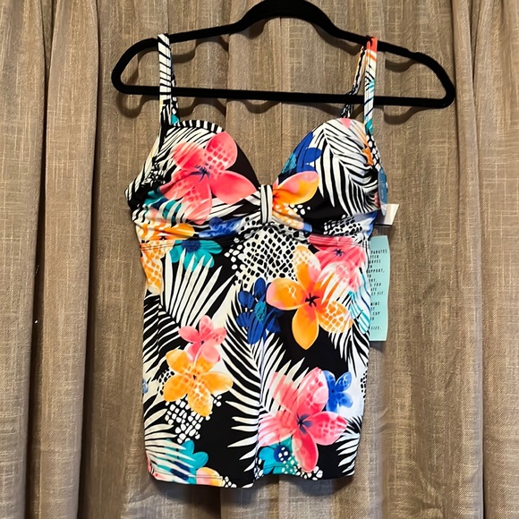 jcpenney Swim Nwt Tankini Bra Size 3234 D Pure Paradise Bra Size